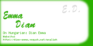 emma dian business card